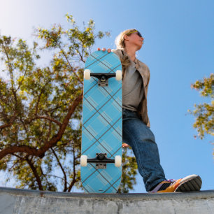 Skateboard Dos Tone Blue Plaid HAMbWG