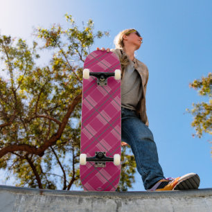 Skateboard Dos Tone Tone Plaid Pink HAMbWG
