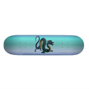 Skateboard Dragón azul