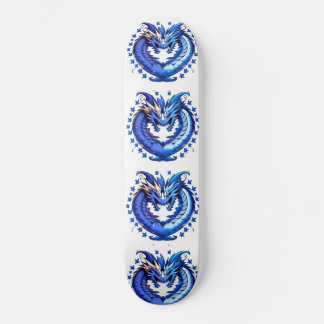 Skateboard Dragón azul con estrellas