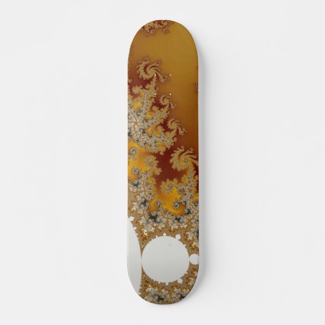 Skateboard Dragón blanco - Arte fractal (Anverso )