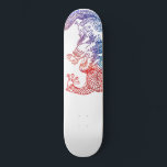 Skateboard Dragón chino<br><div class="desc">Patineta de dragón de arte asiático audaz</div>