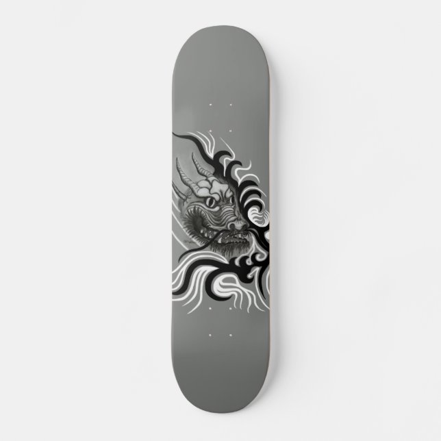 Skateboard Dragón chino en tatuaje (Anverso)