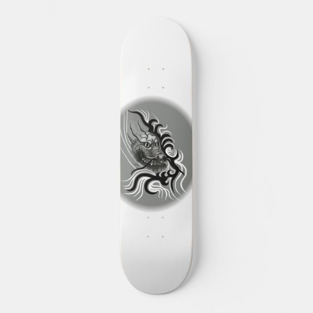 Skateboard Dragón chino en tatuaje (Anverso)