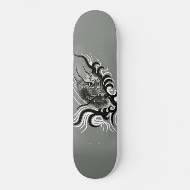 Skateboard Dragón chino en tatuaje (Anverso)