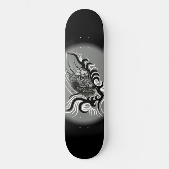 Skateboard Dragón chino en tatuaje (Anverso)