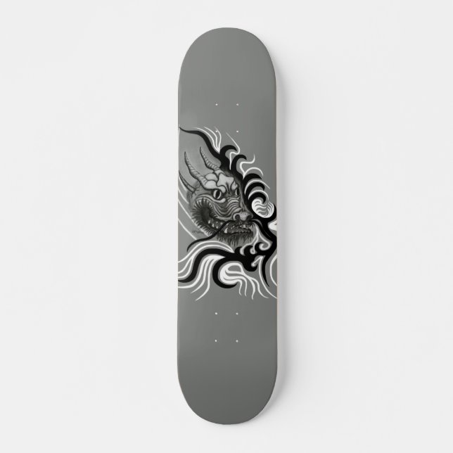 Skateboard Dragón chino en tatuaje (Anverso )