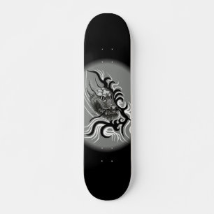 Skateboard Dragón chino en tatuaje