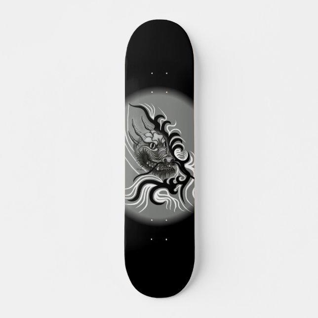 Skateboard Dragón chino en tatuaje (Anverso )