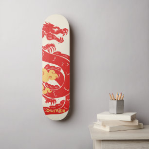 Skateboard Dragón chino personalizado