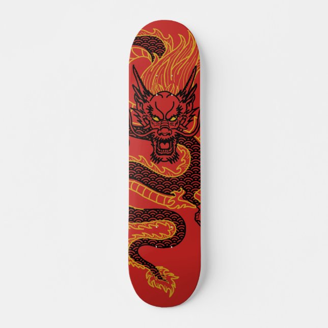 Skateboard Dragón: De oro (Anverso )