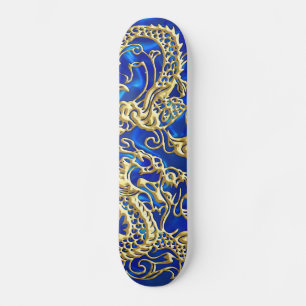 Skateboard Dragón de oro Grabado en relieve en la impresión B