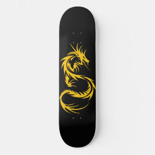 Skateboard Dragón dorado