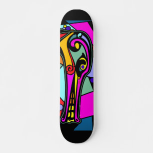 Skateboard Dragon Duck fondo negro