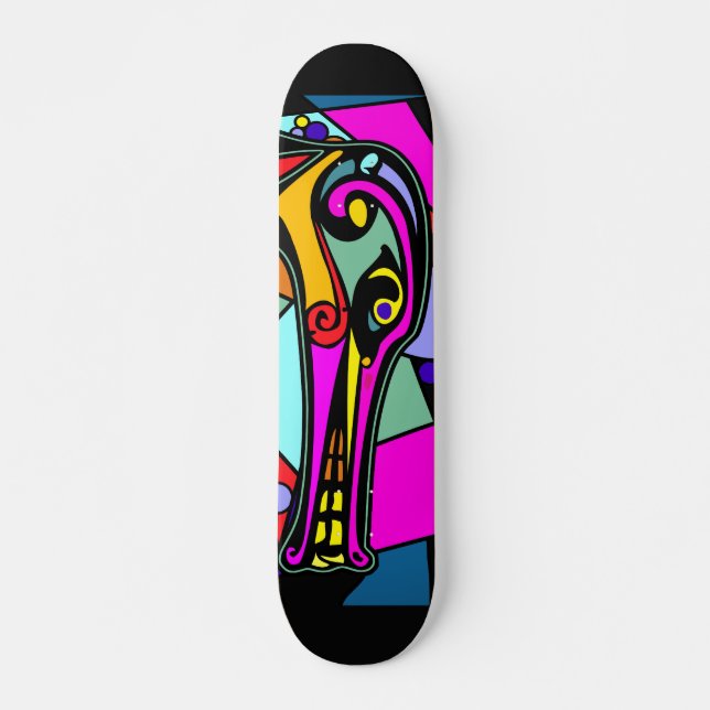Skateboard Dragon Duck | fondo negro (Anverso )
