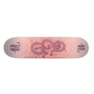 SKATEBOARD DRAGÓN EN ROSA