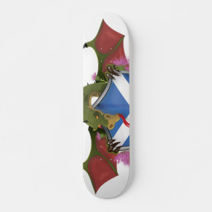 Skateboard Dragón envuelto alrededor del Escudo Escocés