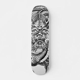 Skateboard dragón gris