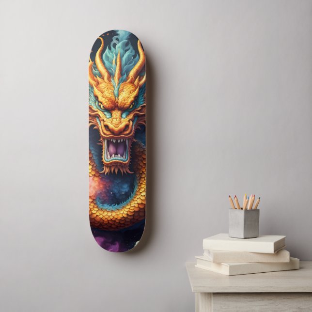 Skateboard Dragón Japonés (Arte de la pared)