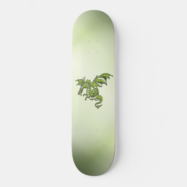 Skateboard Dragón luchador verde (Anverso)