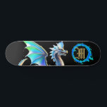 Skateboard *~* Dragón metálico de oro básico de AP88<br><div class="desc">(Código de búsqueda AP88 para encontrar elementos similares ) Transferir fácilmente a otros productos Zazzle. Elemento elemental DRAGON con ANILLO de FUEGO / LLAMAS / LLAMA y MONOGRAMA INICIAL para su nombre - Mantener o editar o borrar el texto. Este Fierce Popular trending skateboard estilo chino personalizado pro Element Dragon...</div>
