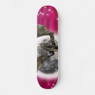 Skateboard Dragón Negro - Criatura Fantástica Mítica Cielo Ro