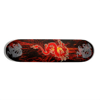 Skateboard Dragon on Fire
