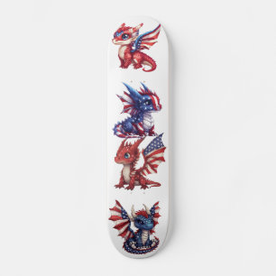 Skateboard Dragón Patriótico