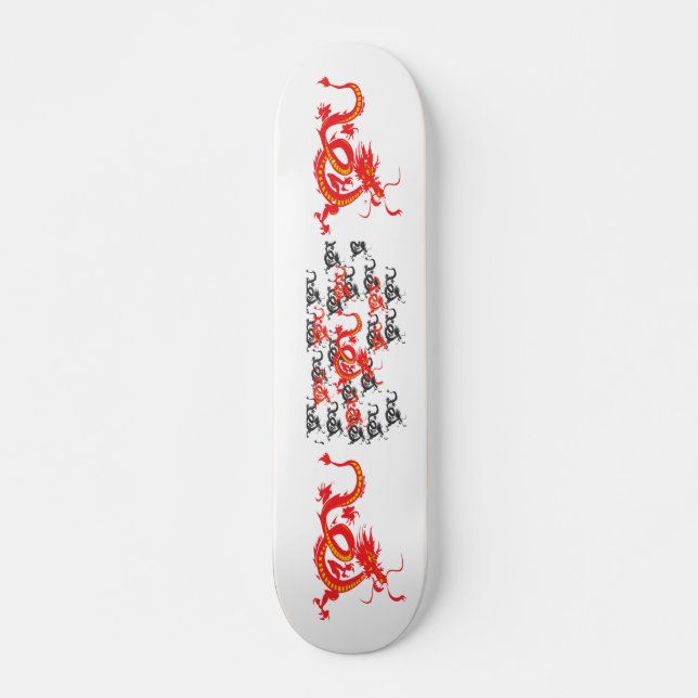 Skateboard Dragón rojo/Año nuevo chino (Anverso )