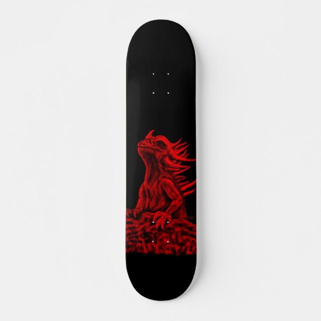 Skateboard Dragón rojo pequeño (Anverso )