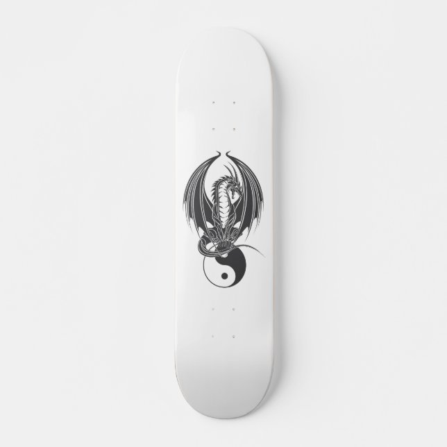 Skateboard Dragón sentado en Yin Yang (Anverso )