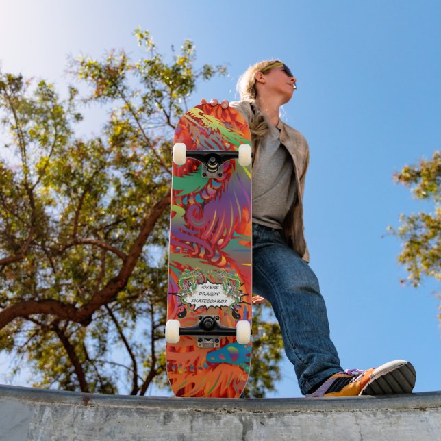 Skateboard Dragones Coloridos JDS (Exterior 1)