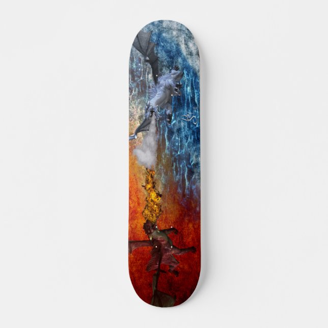 Skateboard Dragones del fuego y del hielo (Anverso )