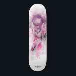 Skateboard *~* Dream Catcher Boho Sacred Tribal Shamanic<br><div class="desc">* Western BOHO American Watercolor Abstract Dream Catcher Journey con encantadoras plumas como símbolo chamánico para un diseño nativo americano de Healer espiritual Healer o BOHEMIAM. * . *** Los colores son HUEVOS LAVANDEROS DE COLOR ROSA en BLANCO. Este espíritu basado en el esotérico popular boho creativo abstracto dreamcatcher moderno...</div>