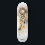 Skateboard *~* Dream Catcher Sagrado Boho Tribal Shamanic<br><div class="desc">* Western BOHO American Watercolor Abstract Dream Catcher Journey con encantadoras plumas como símbolo chamánico para un diseño nativo americano de Healer espiritual Healer o BOHEMIAM. * . *** Los colores son en su mayoría HUEVOS BLANCOS BLANCOS Y PEACH. Este espíritu basado en el esotérico popular boho creativo abstracto dreamcatcher...</div>