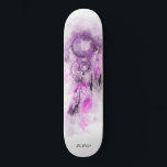 Skateboard *~* Dream Catcher . Sagrado Boho Tribal Shamanic<br><div class="desc">* Western BOHO American Watercolor Abstract Dream Catcher Journey con encantadoras plumas como símbolo chamánico para un diseño nativo americano de Healer espiritual Healer o BOHEMIAM. * . *** Los colores son principalmente PURPLE y MAGENTA en BLANCO. Este espíritu basado en el esotérico popular boho creativo abstracto dreamcatcher moderno y...</div>