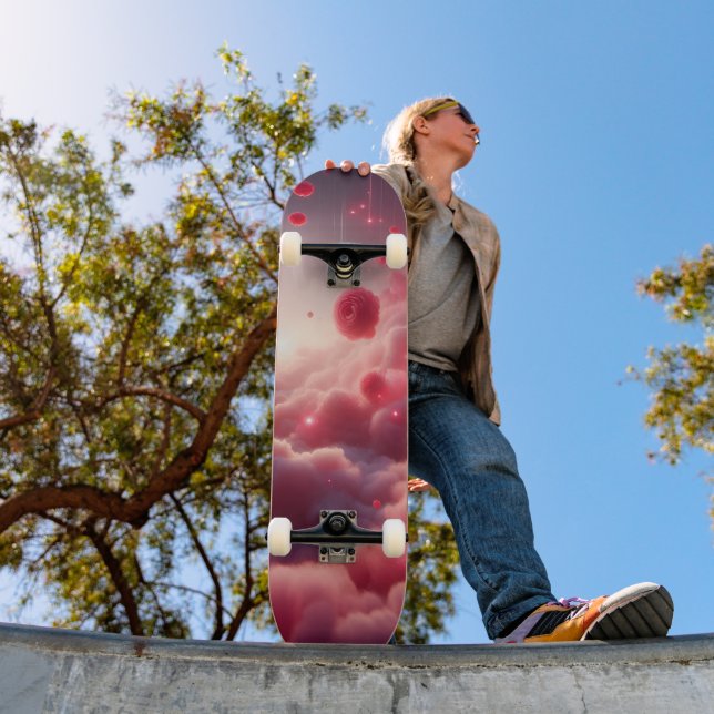 Skateboard Dreamy Romantic Fantasy Roses Love (Exterior 1)