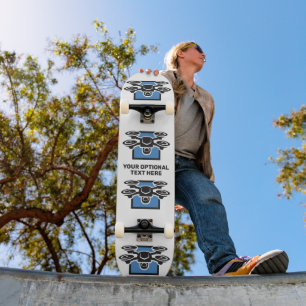 Skateboard Drone de texto de personalizado