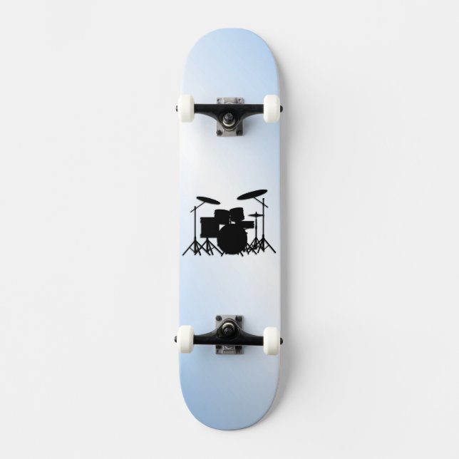 Skateboard Drums Music Design Blue (Anverso)