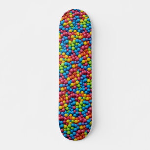 Skateboard Dulces, caramelos, fondo de chicle de burbuja