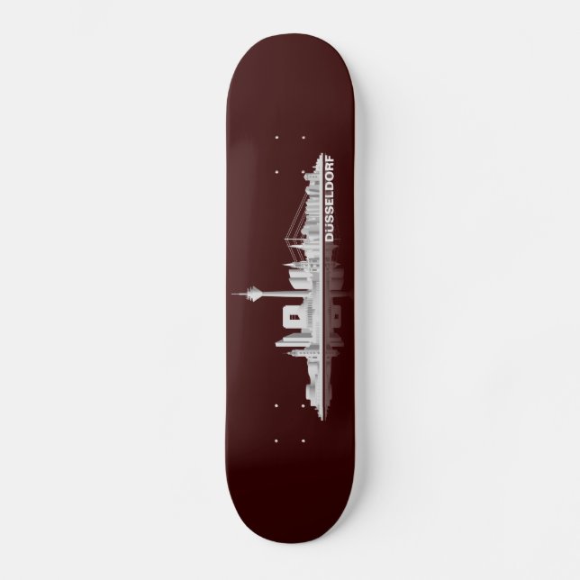 Skateboard Düsseldorf City horizonte Geschenkidee (Anverso)