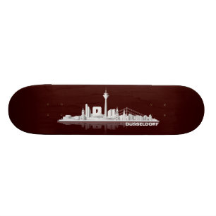 Skateboard Düsseldorf City horizonte Geschenkidee