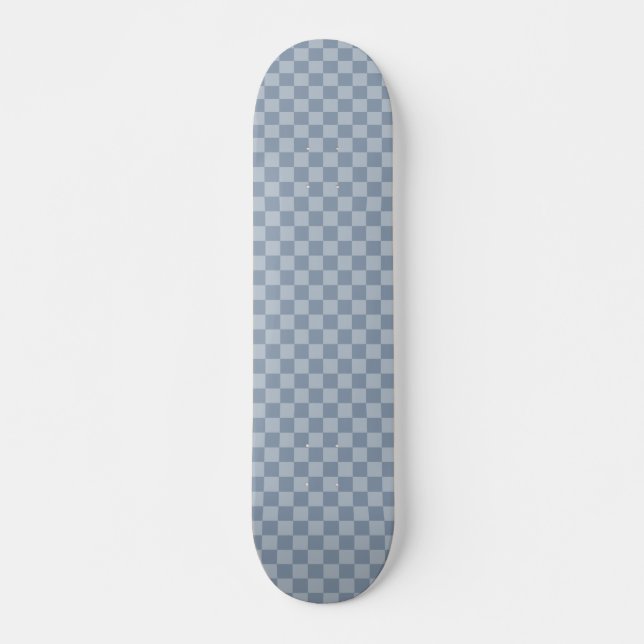 Skateboard Dusty Blue Checkerboard (Anverso )
