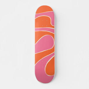 Skateboard Ebb y Flow 2 en rosa, Naranja y crema