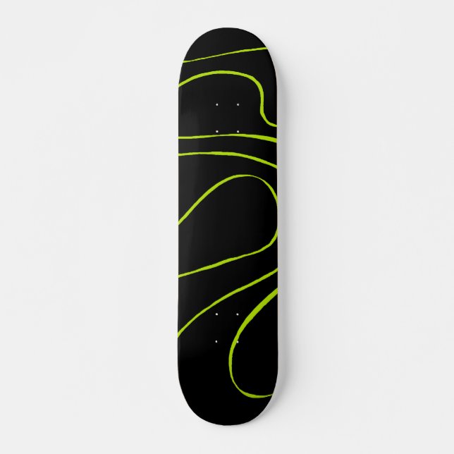 Skateboard Ebb y Flow 2 en verde limón y negro (Anverso )