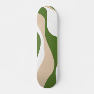 Skateboard Ebb y Flow 4 - Blanco, arena y verde pálido