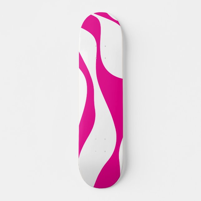 Skateboard Ebb y Flow 4 en magenta y blanco (Anverso )