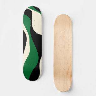 Skateboard Ebb y Flow 4 en verde, crema y negro