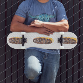 Skateboard Eclair Donuts Nombre de la acuarela Sprinkles