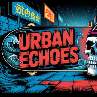 Skateboard Ecos urbanos Neon Ukiyo-E Graffiti Art